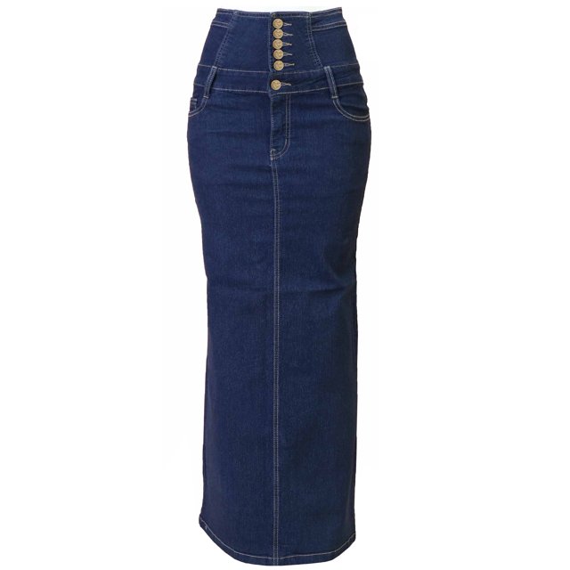 Fashion2Love Womens Juniors / Plus Size High Waist Long / Knee Length