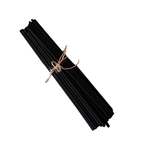 FashionCha 100 Pieces Aroma Diffuser Refill Fiber Sticks 0.1x9.8inch Accessory Multipurpose Black