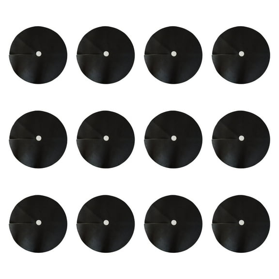 FashionCha 12 Pieces Tree Mulch Ring Tree Guards Round Root Protection Black Root Protector Diameter 42 cm