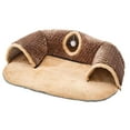 thumbnail image 1 of FashionCha 2 in 1 Cat Tunnel Bed Play Center Comfortable Hideout Interactive Toy Cat Tunnel brown M, 1 of 9