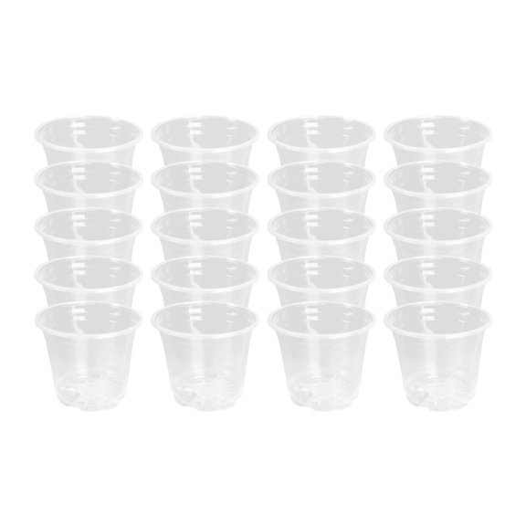 FashionCha 20 Pieces Nursery Plant Container Clear for Agricultural 10cmx9cm