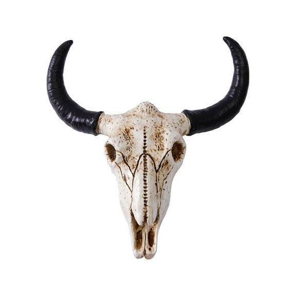 FashionCha 3D Bull Sculpture Cow Statue Animal Cow Head Realistic Resin Animal Head Artwork