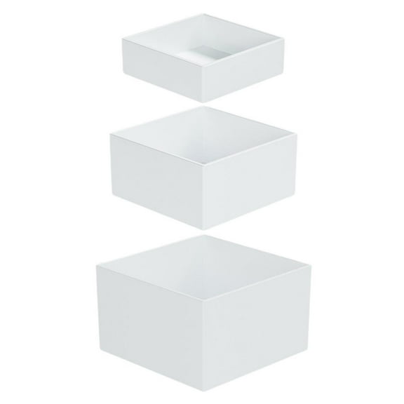 FashionCha 3Pcs Acrylic Display Boxes Food Risers Square Desktop Nesting Display Stands for 3 4 5 inches