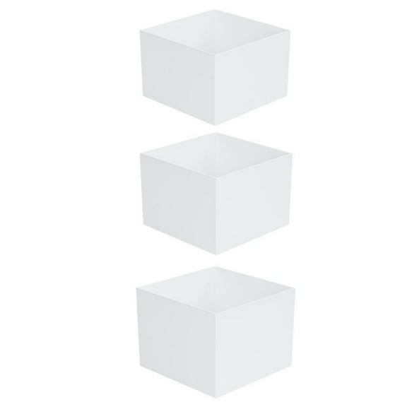 FashionCha 3Pcs Acrylic Display Boxes Food Risers Square Desktop Nesting Display Stands for 6 7 8 inches