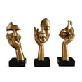 FashionCha 3Pcs Resin Thinker Statues Decorative Holiday Gifts Abstract ...