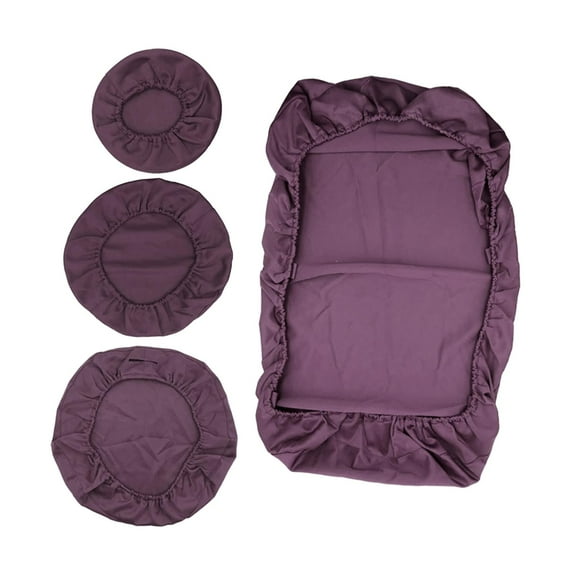 FashionCha 4 Pcs Dental Chair Fabric Cover Protective Cover Multifunction Massage Bed Cover violet