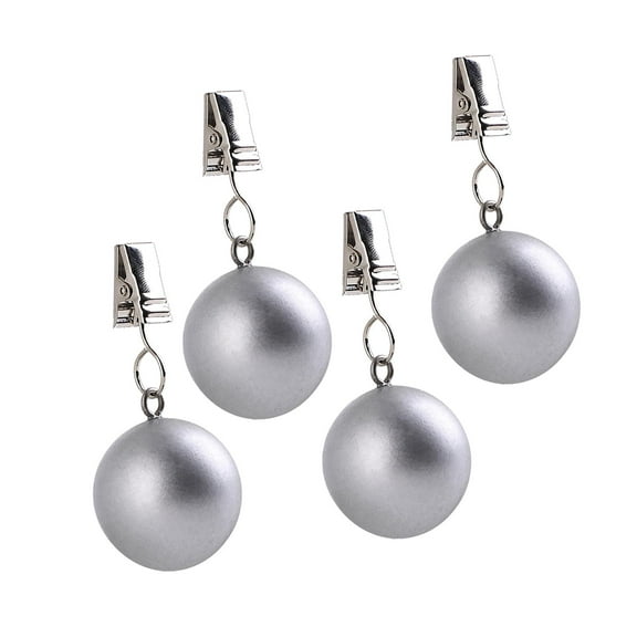 FashionCha 4 Pieces Curtain Weight Balls Hangers Multifunctional Decorative Drapery Weights