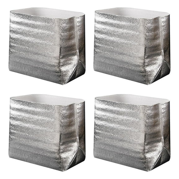 FashionCha 4 Pieces Foil Insulation Bags Thermal Box Liners Self- Seal Insulated Box Liners