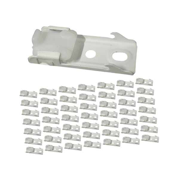 FashionCha 50 Pieces Curtain Track Wall Mount Bracket Ceiling Mount Brackets Sturdy Ceiling White