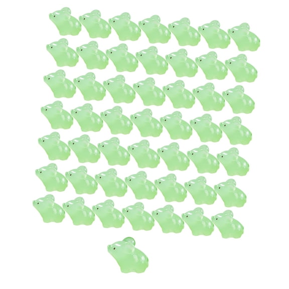 FashionCha 50 Pieces Miniature Figurines Luminous Pig Home Decor Cute Micro Landscape Decoration for Birthday Garden Landscape , Light Green