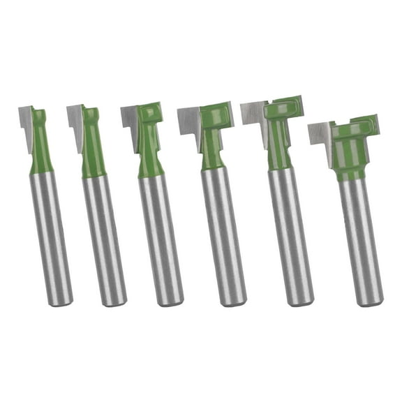 FashionCha 6 Pieces Router Bit Set T Slot Cutter Cutter Router Bit Set for Slotting Milling