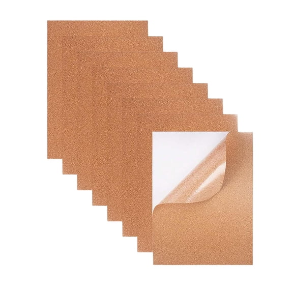 FashionCha 8Pcs Cork Sheets Supplies Tiles Wall Decoration for Party Living Room Office