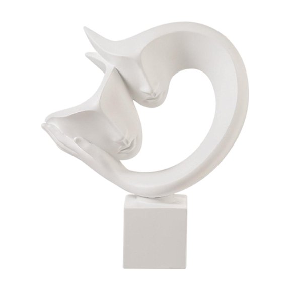 FashionCha Abstract Statues Character Resin for Centerpiece Decorative White