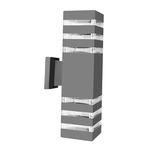 FashionCha Aluminum and Down Wall Lamp E27 Socket Double Head Lighting Sconce Garage IP65