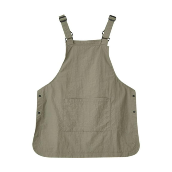 FashionCha Artist Apron Household Cooking Apron Multipurpose Simple Catering Workwear Apron Dark Green