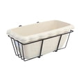 thumbnail image 1 of FashionCha Balcony Railing Planter Decorative Rectangular Vegetables Growing Container Home beige and black, 1 of 9