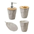 thumbnail image 1 of FashionCha Bathroom Accessories Set Home Bath Decor 4Pcs for Dorm Vanities Housewarming Light Grey, 1 of 9