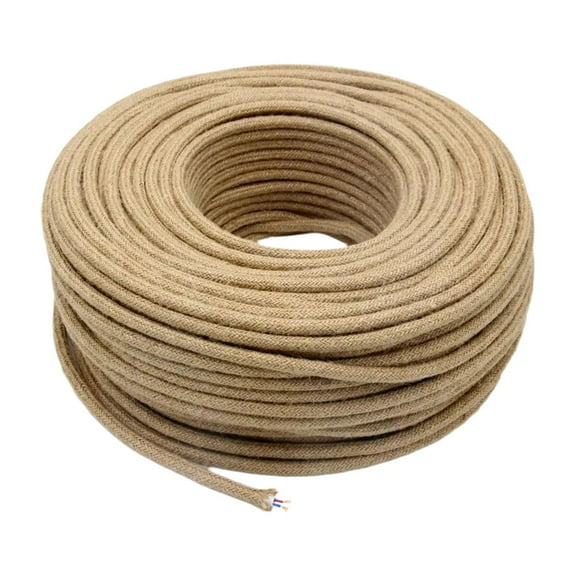 FashionCha Braided Electrical Wire 32.8Feet Hemp Rope DIY Lighting Projects Electrical Cord
