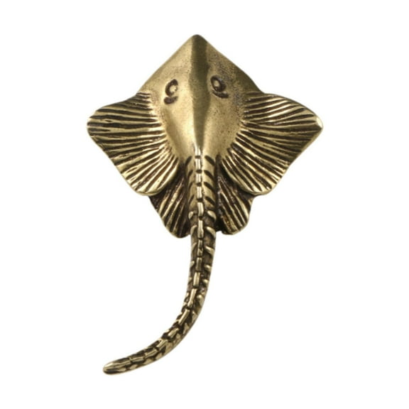 FashionCha Brass Fish Figurine Gift Animal Sculpture Decor Brass Devil Fish for Anniversary