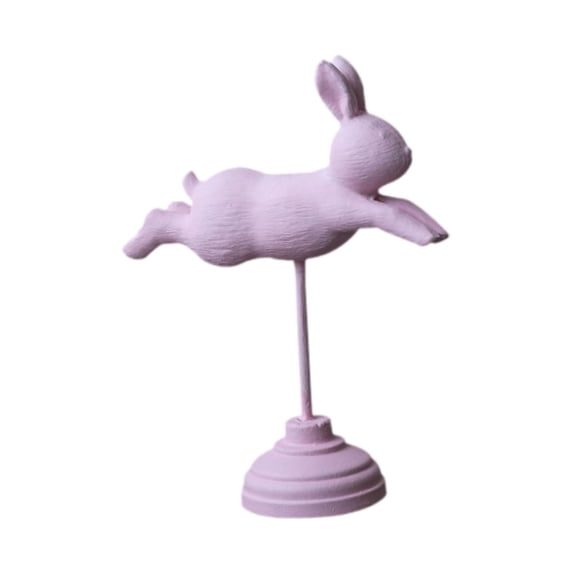 FashionCha Bunny Figurine Wooden Animal Model Tabletop Decoration Pinterest Room Decoration Pink
