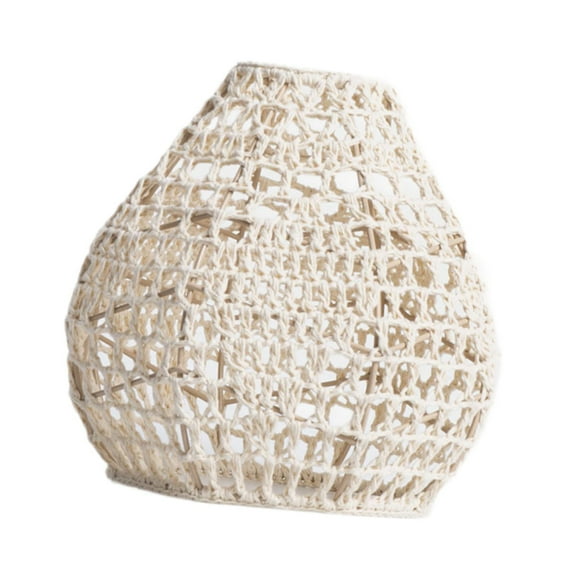 FashionCha Ceiling Lantern Cover Accessory Decor DIY Lighting Fixtures Rope Woven Lampshade