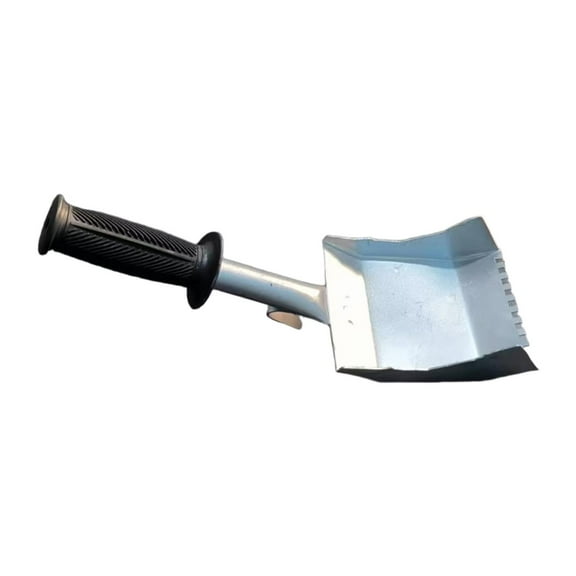FashionCha Cement Bucket Scoop Brick Trowel Notched Metal Construction Tool for Mortar Tile