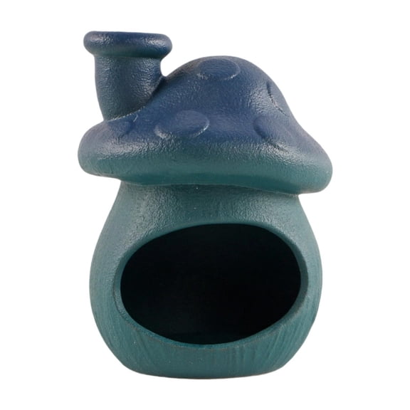 FashionCha Ceramic Incense Burner Desktop Ornament Table Centerpiece Decorative Smudge Bowl Blue