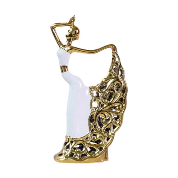 FashionCha Ceramic Sculpture Dancer Statue Crafts Contemporary Ornament Creative Modern Art