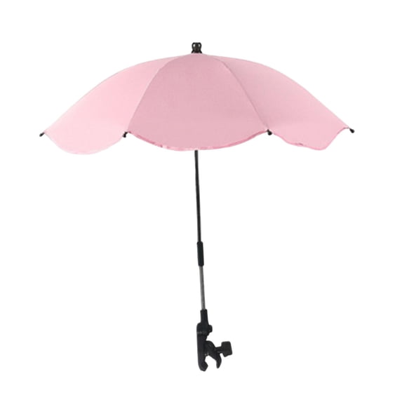 FashionCha Clip on Umbrella Beach Chair Umbrella Modern Easy to Install Parasol Plant Shade Pink
