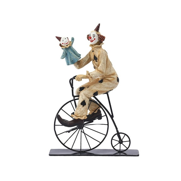 FashionCha Clown Figure Clown Statue Sculpture Collection Statuette Desk Ornament for Table Style C