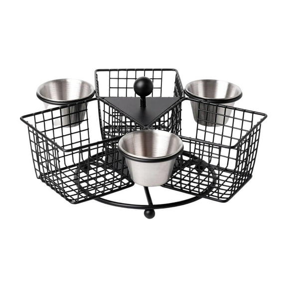 FashionCha Divided Rotating American Frying Basket Accessories Sturdy Steel Wire Basket
