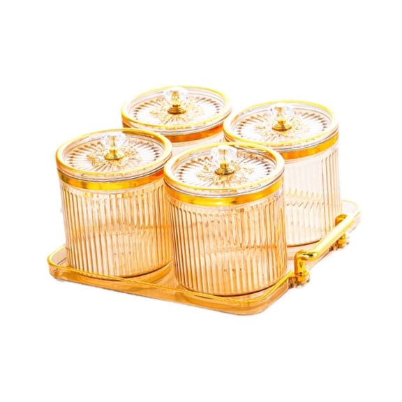 FashionCha Dried fruit split dish for snacks, food storage container, nut tray, for parties amber