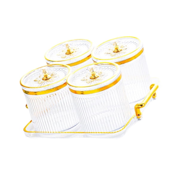 FashionCha Dried fruit split dish for snacks, food storage container, nut tray, for parties clear