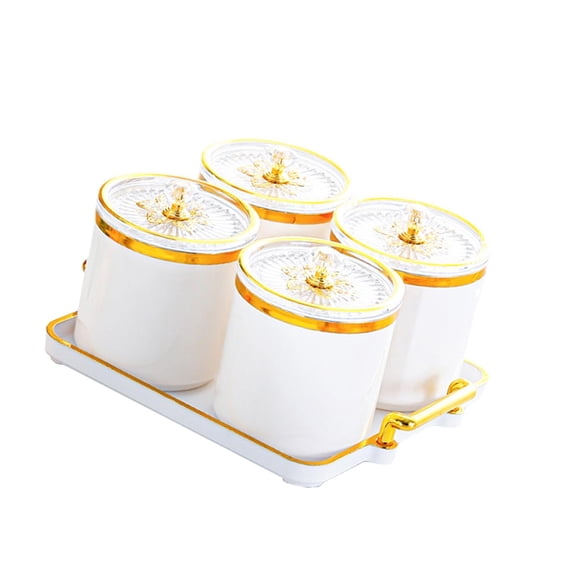 FashionCha Dried fruit split dish for snacks, food storage container, nut tray, for parties white