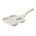 thumbnail image 1 of FashionCha Egg Frying Pan 3 Section Skillet Multifunction with Wooden Handle Sturdy Cooking, 1 of 9