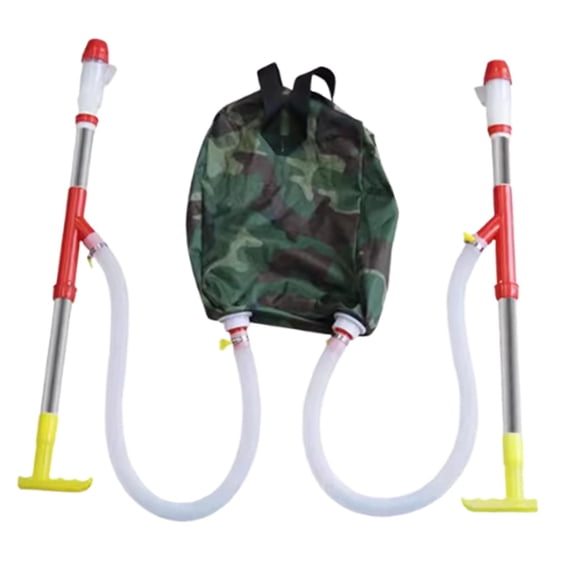 FashionCha Fertilizer Spreader Knapsack Type Adjustable Professional Fertilization Tool Double Metal Tube