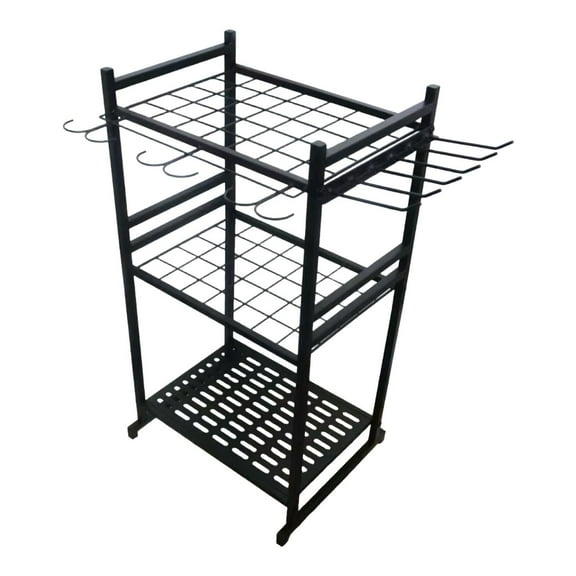 FashionCha Garden Tool Organizer Heavy Duty 3 Tier Yard Tools Storage Stand Organization