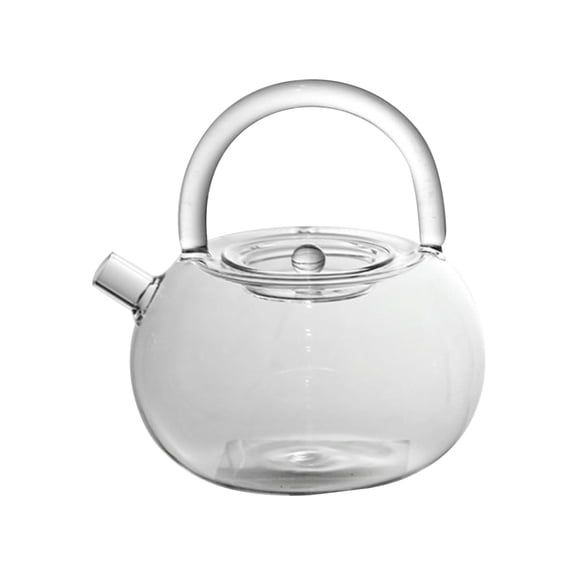 FashionCha Glass Tea Pot Heat Resistant Container Elegant Tea Kettle for Loose Leaf Camping B
