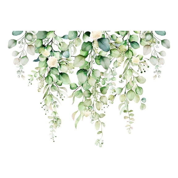 FashionCha Green Plant Pattern Bathroom Toilet Wall Decal DIY Mural Decoration Multipurpose