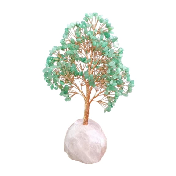 FashionCha Money Tree Sculpture Chinese Good Luck Decoration Decorative Artwork Handmade Green