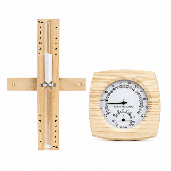 FashionCha Sauna 15 Minutes Hourglass Sand Timer Watch 15 Min Multpurpose Rotating Sand Clock Accurate for SPA Bath Coffee House Wooden Sauna Thermal-Hyg