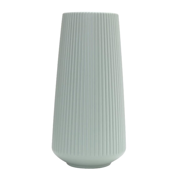 FashionCha Simple Plastic Vase Imitation Ceramic Flower Pot Container Decorative Dry / Hydroponics Flower Vase Green