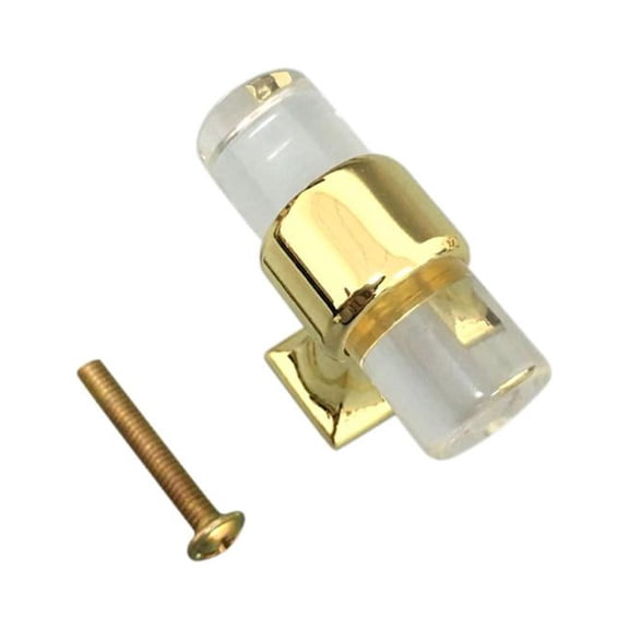 FashionCha Simple acrylic stick glass door pull handle cabinet drawer furniture knobs gold 40mm B