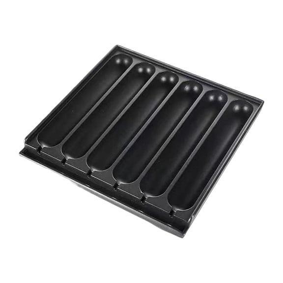 FashionCha Square Grill Pan Hot Dog Presser Maker Nonstick Aluminum Alloy DIY 6 Cavity Corn