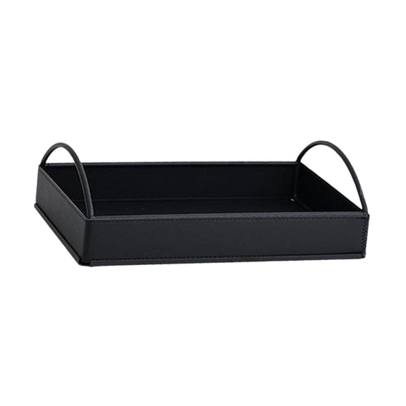 FashionCha Valet Tray for Keys Wallets Bedside Decor Desk Organizer Jewelry Tray NightStand Black