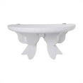 thumbnail image 1 of FashionCha Wall Display Shelf Bow Shaped Wood Storage Rack Rustic Bracket Pot Holder Shower White, 1 of 9
