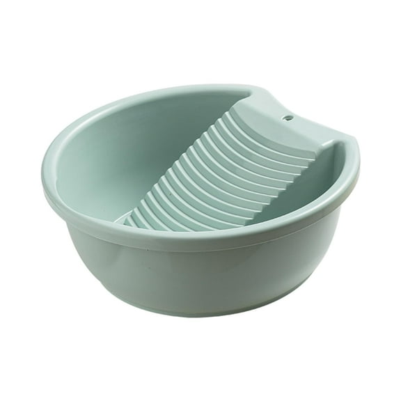 FashionCha Washboard Basin Compact Nonslip Convenient Lightweight Laundry Tub Laundry Basin blue