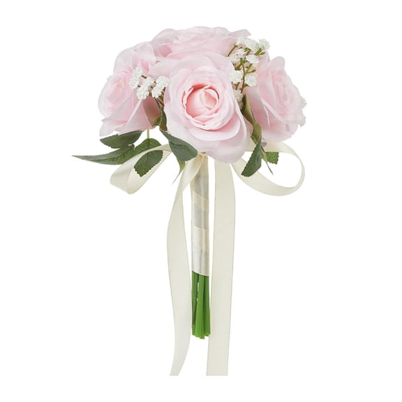 FashionCha Wedding Bouquet Elegant Artificial Flowers for Anniversary Proposal Festival Pink