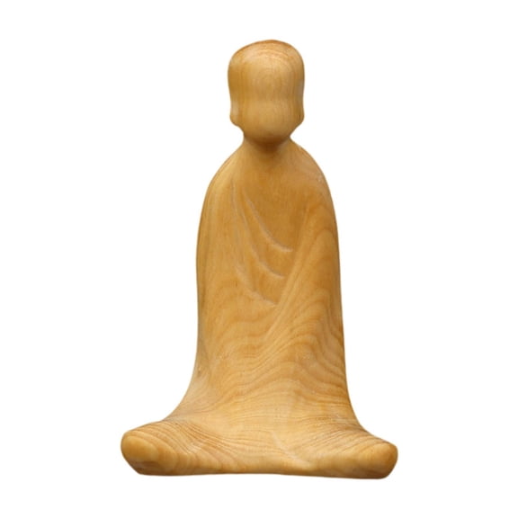 FashionCha Wood Carving Figure Abstract Art Figurine Boxwood Vintage Chinese Styled Figures