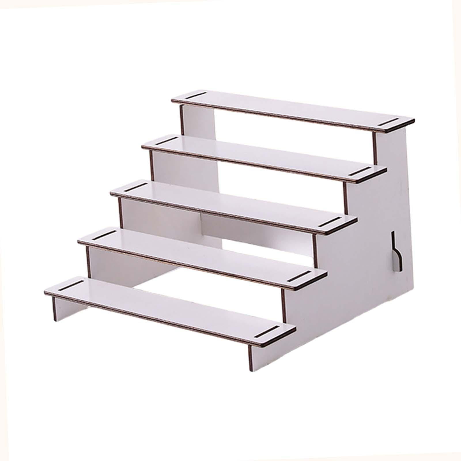 FashionCha Wood Display Riser Multipurpose Rustic Spice Rack for ...